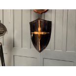 Large Black And Brass Roman Shield