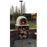 New Crated 90cm Traditional Hand Made, Wood Fired Brick Pizza Oven - Comes With Stainless Chimney