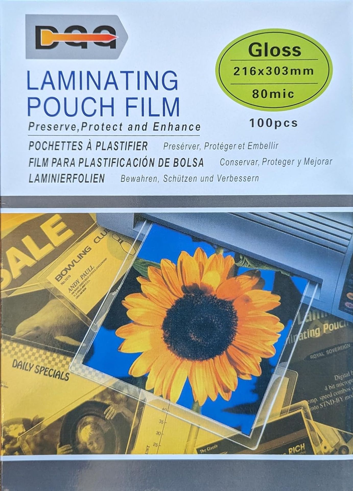 Box Of 20 Packs Of 100 Pc A4 Laminating Pouches
