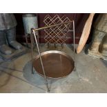 New Boxed Large Oriental Metal Low Side Table In A Brass Finish (Approx 65cm)