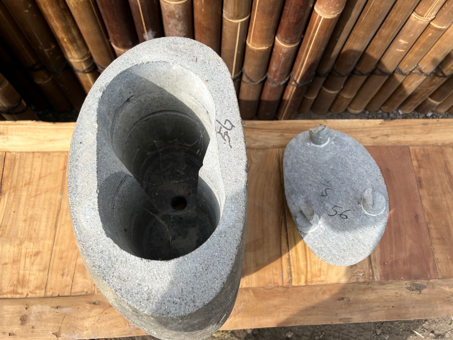 Crated Heavy Stone Outdoor Lantern (Please Note Each Is Individually Made Therefore Every One Is Dif - Image 3 of 4