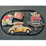 Large Metal America Route 66 Summer Wall Art Decoration (Approx 75cm X 45cm)