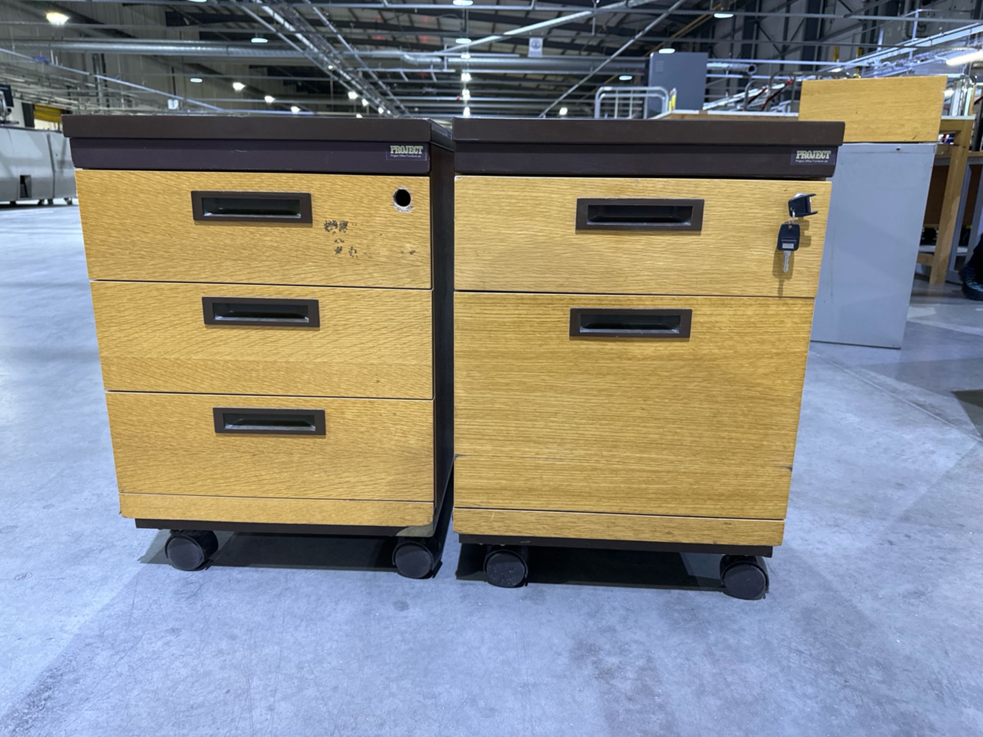 Project Mobile Wooden Drawer Storage Units x2