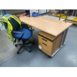 Desk, Storage Cabinet & Chair