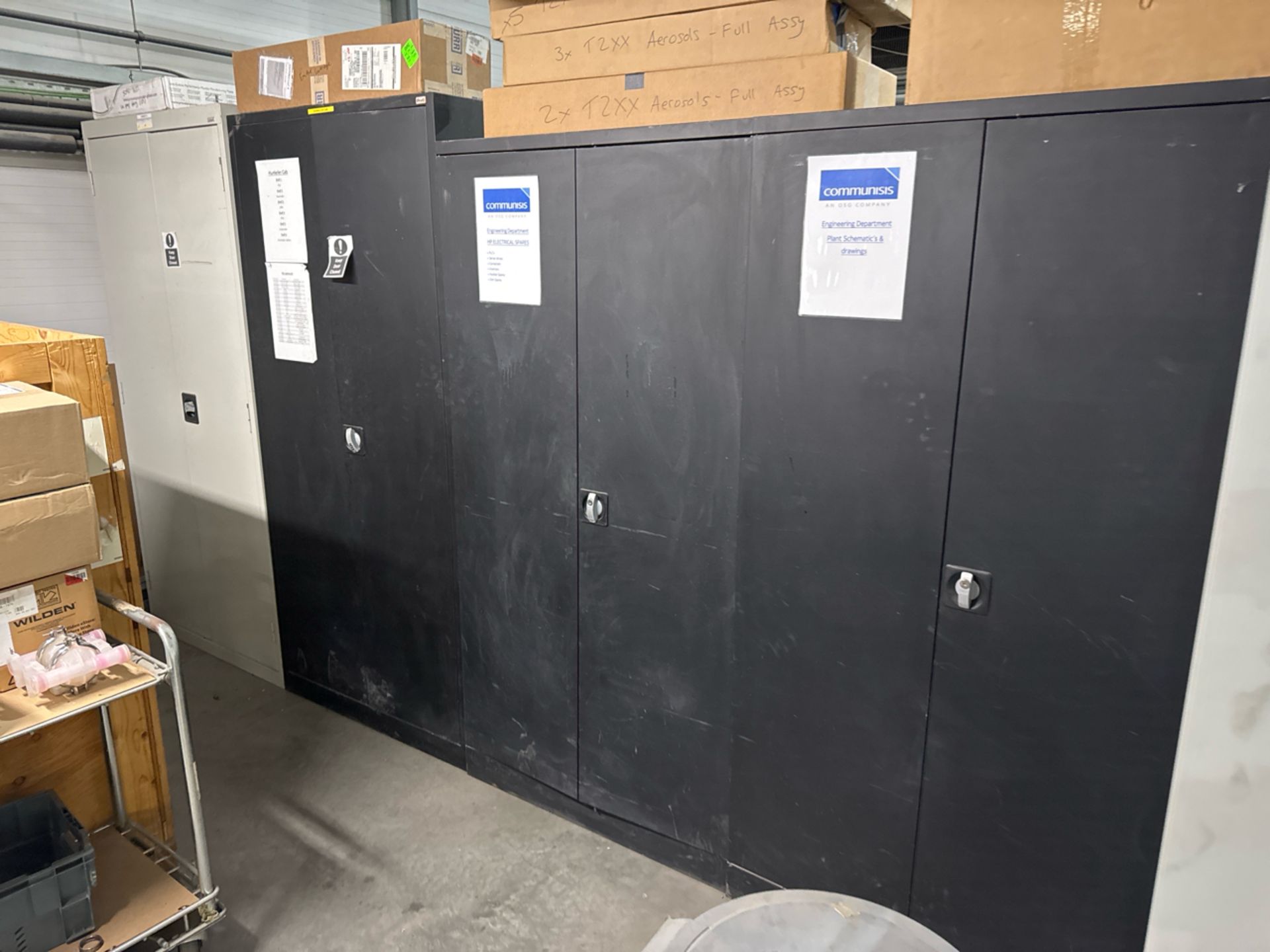 Metal Storage Cabinet x5 - Image 3 of 4