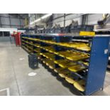 Blue Metal Shelf Racking & Yellow Trays