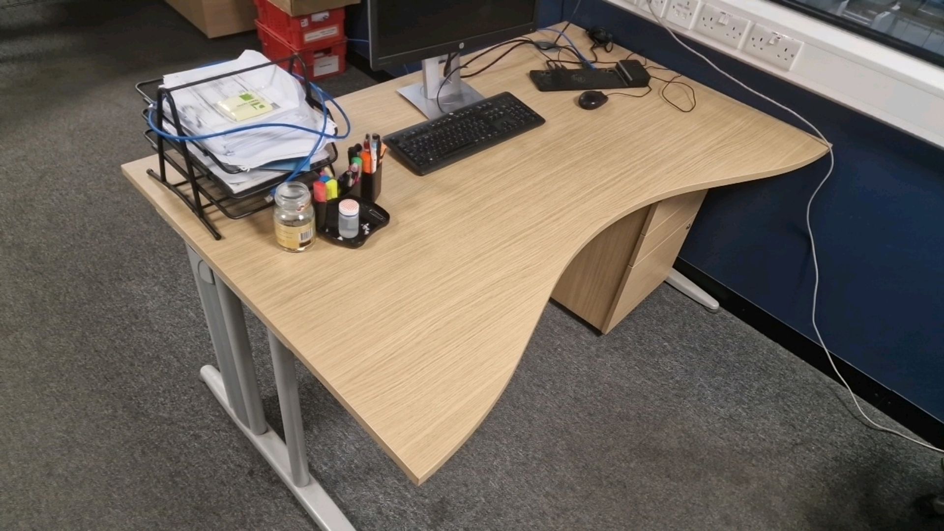 Pine Effect Desk - Image 2 of 3