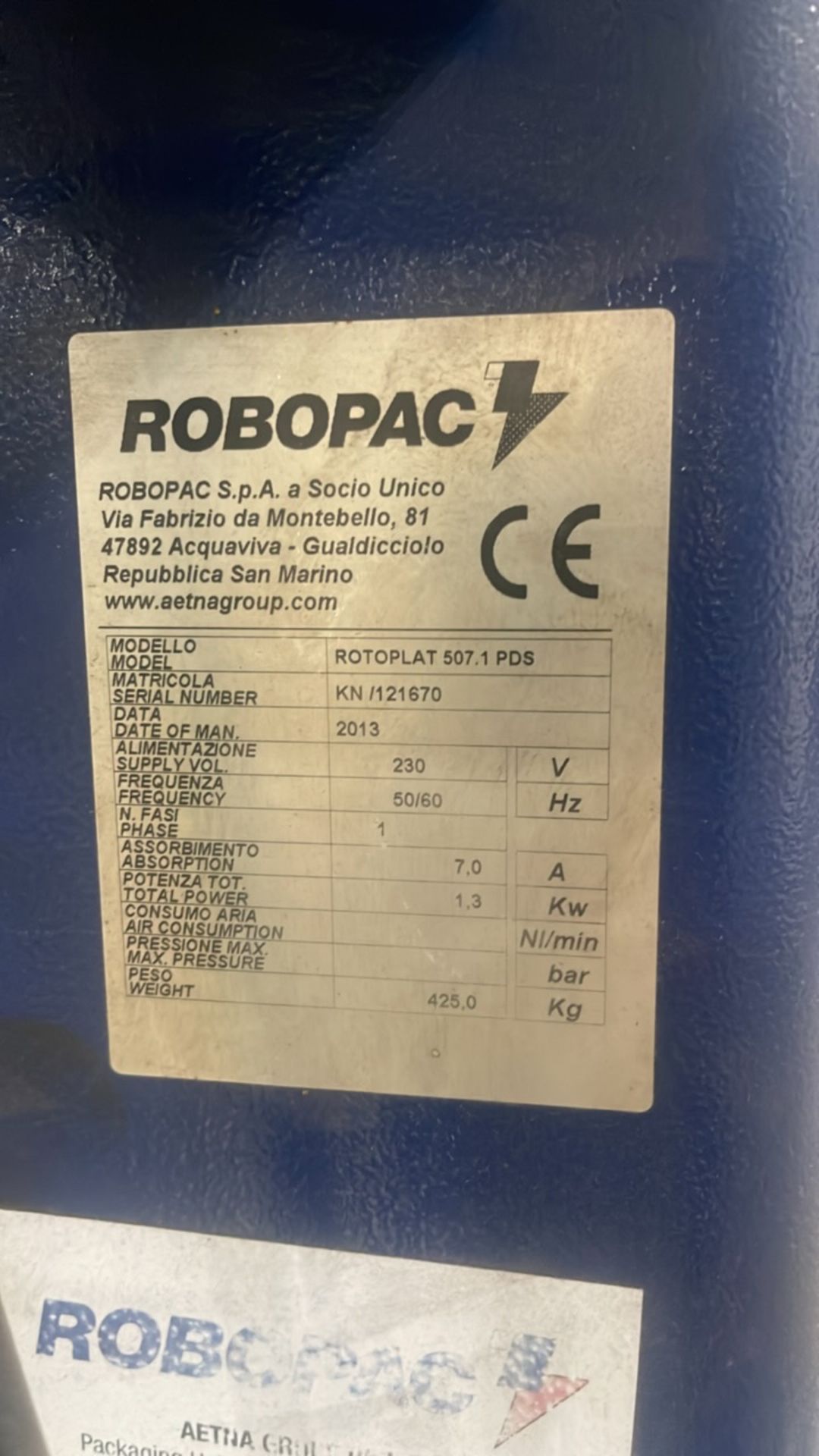 Rotoplat 507 Robopac Pallet Wrapper - Image 12 of 12
