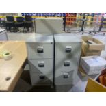 Metal Filing Cabinets x3