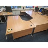 ref 73 - Bank Of 3 Curved Desks