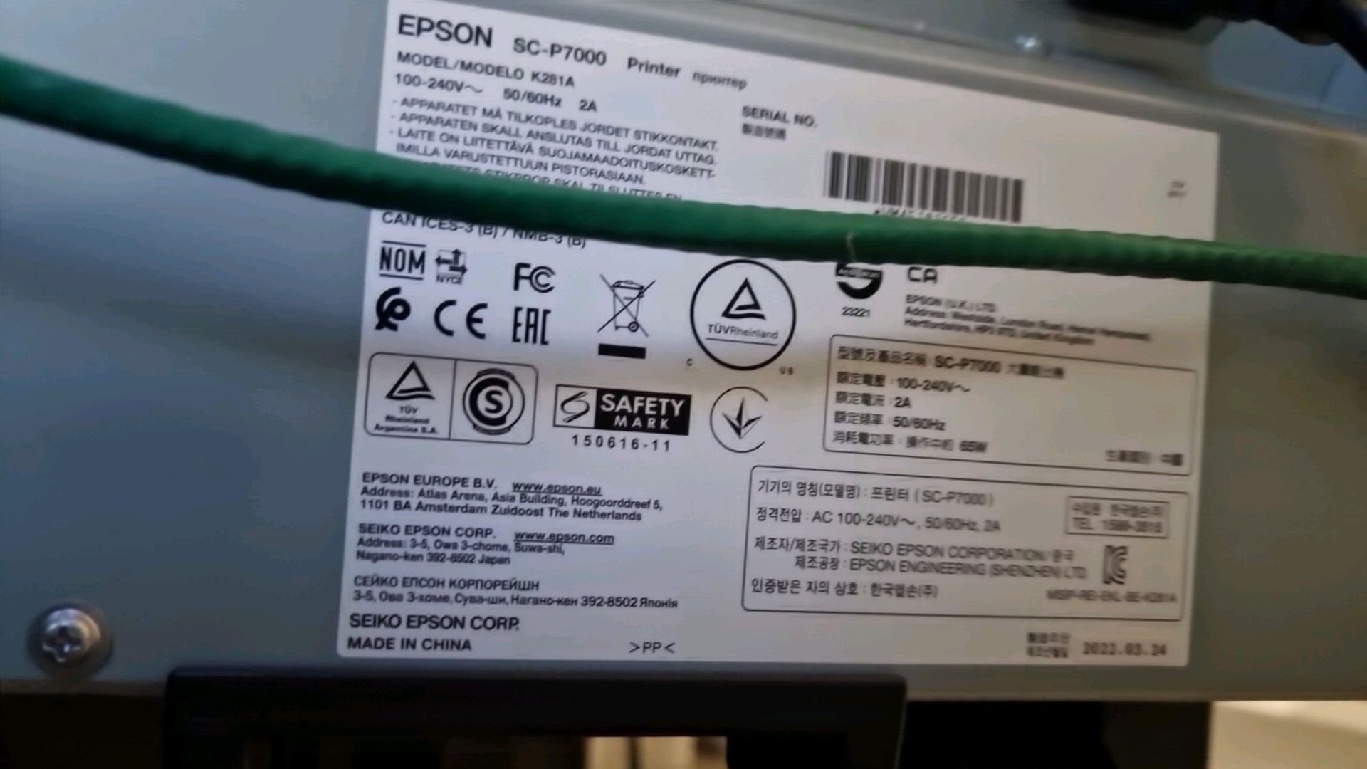 Epson Spectro Proofer Printer - Image 9 of 10