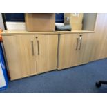 ref 119 - Pine Effect Office Cabinets x2