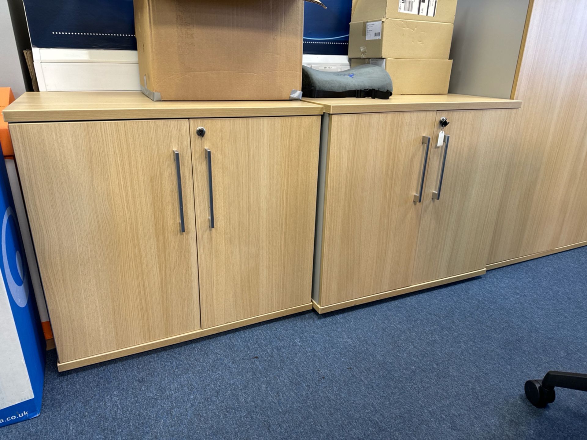 ref 119 - Pine Effect Office Cabinets x2