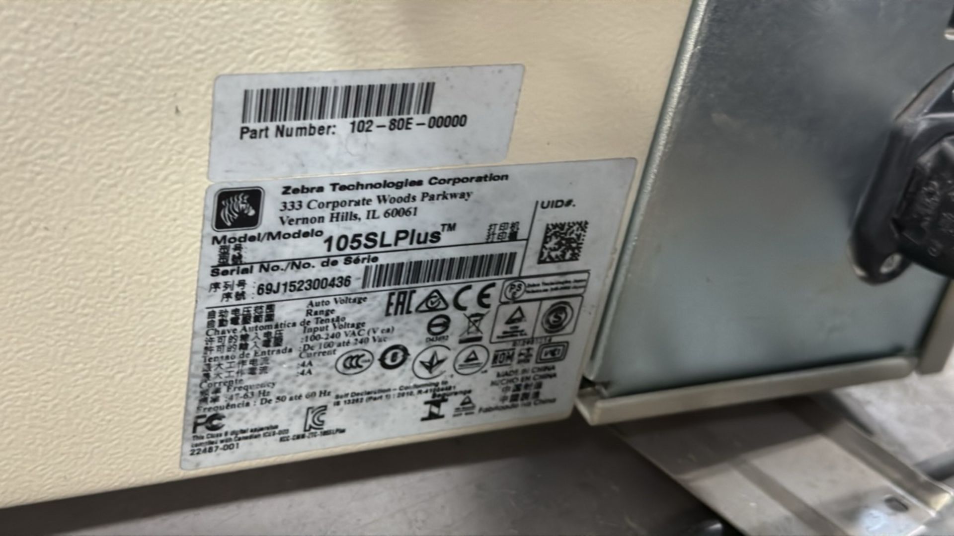 ref 35 - Zebra 105SL Plus Thermal Label Printer - Image 7 of 7