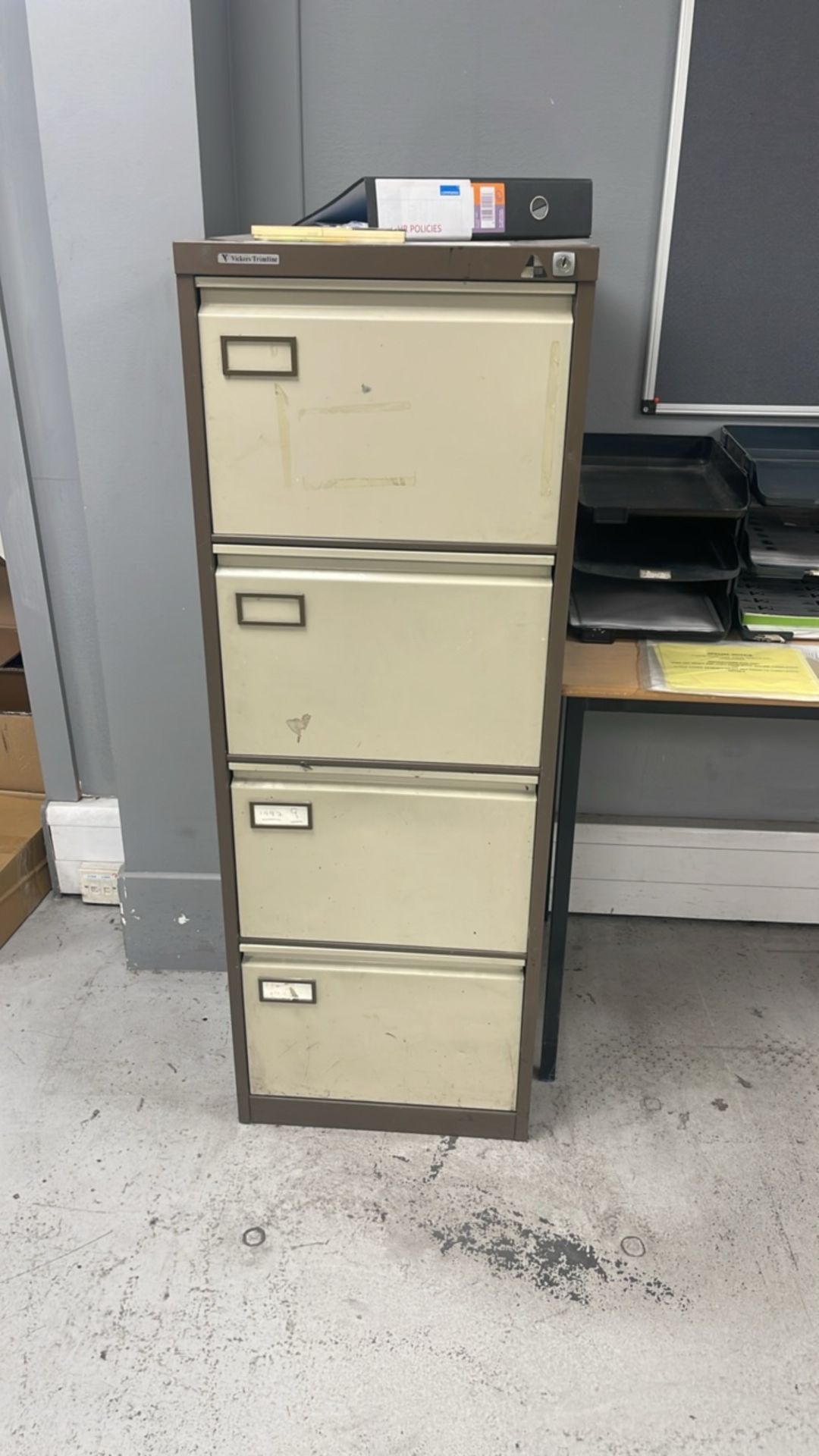 ref 397 - Office Items - Filing Cabinet, Felt Board & Table - Image 2 of 5