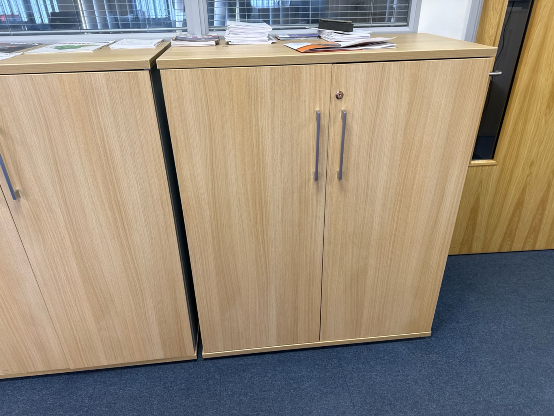 ref 95 - Pine Effect Office Cabinets x3