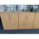 ref 93 - Pine Effect Office Cabinets x3