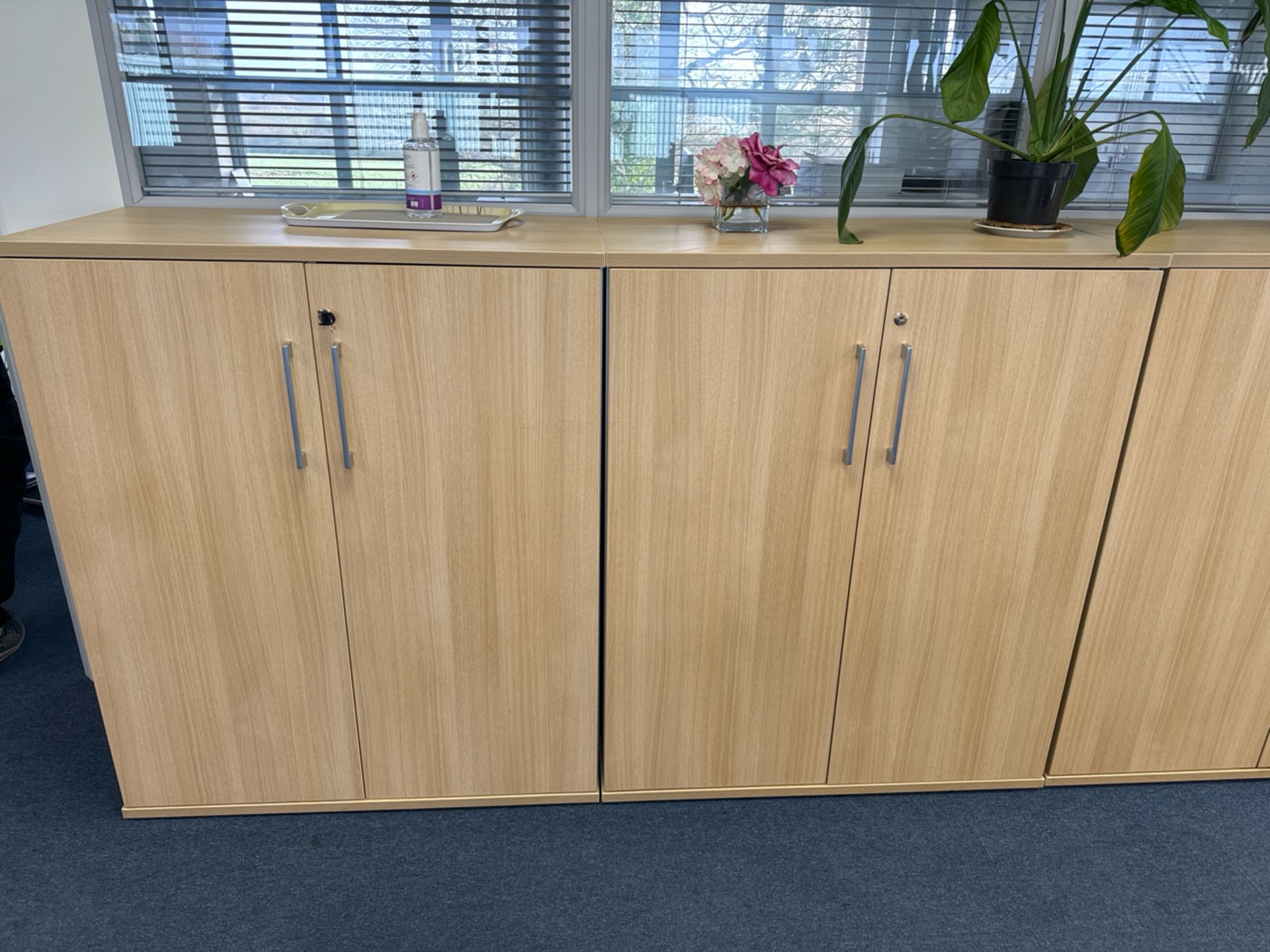 ref 93 - Pine Effect Office Cabinets x3