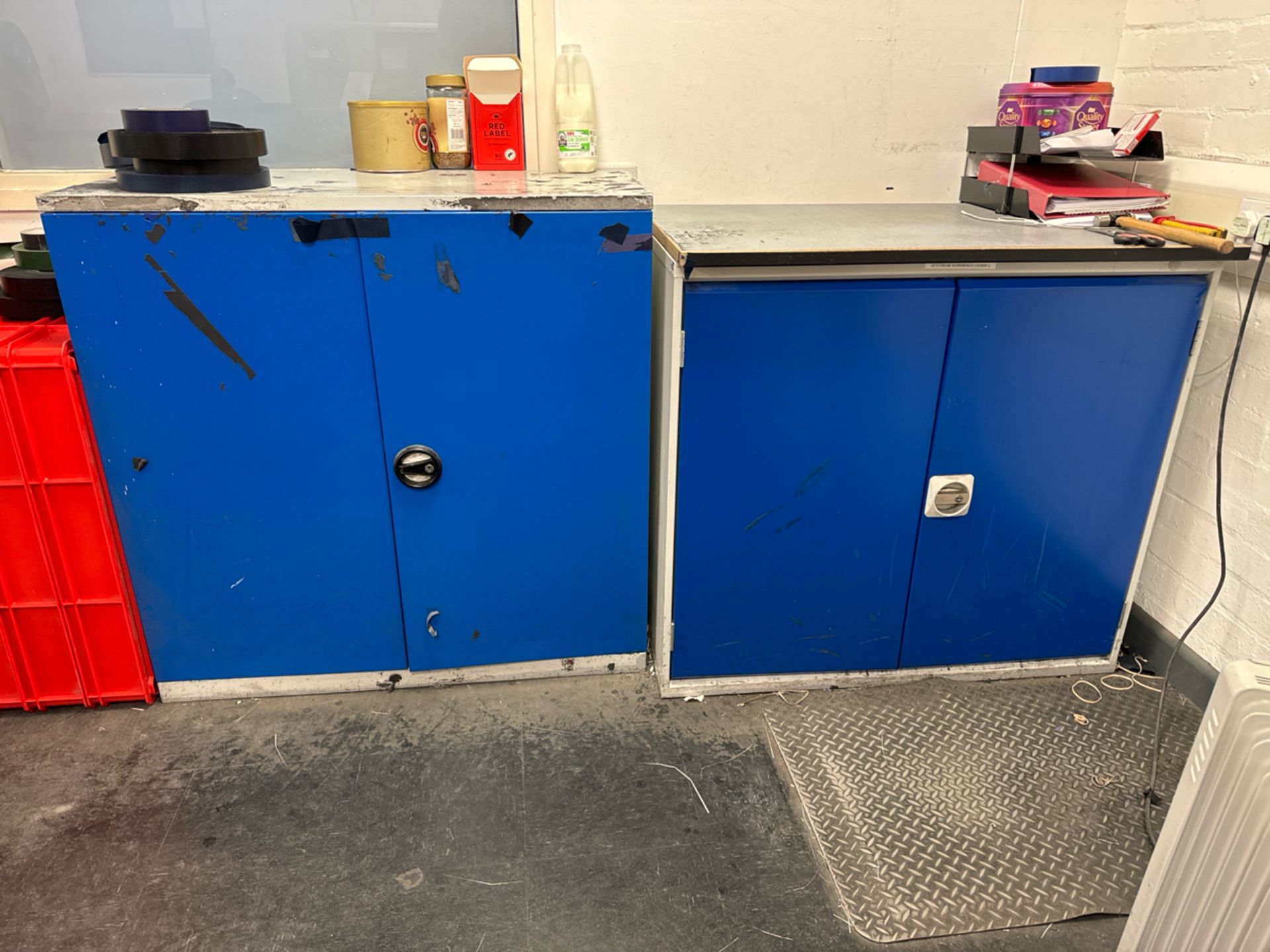 ref 269 - Blue Metal Storage Units x2