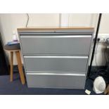 ref 66 - Metal Storage Drawers With Pine Effect Top