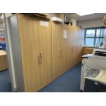 ref 112 - Pine Effect Office Cabinets x4
