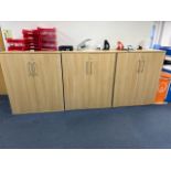 ref 96 - Pine Effect Office Cabinets x3
