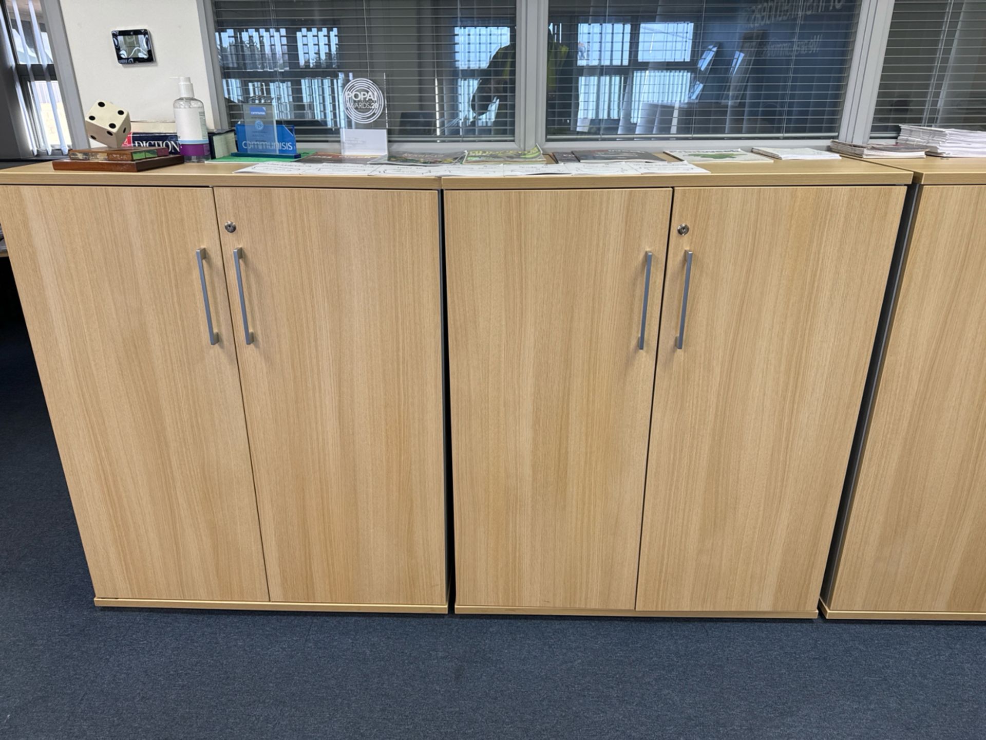 ref 95 - Pine Effect Office Cabinets x3 - Image 2 of 4