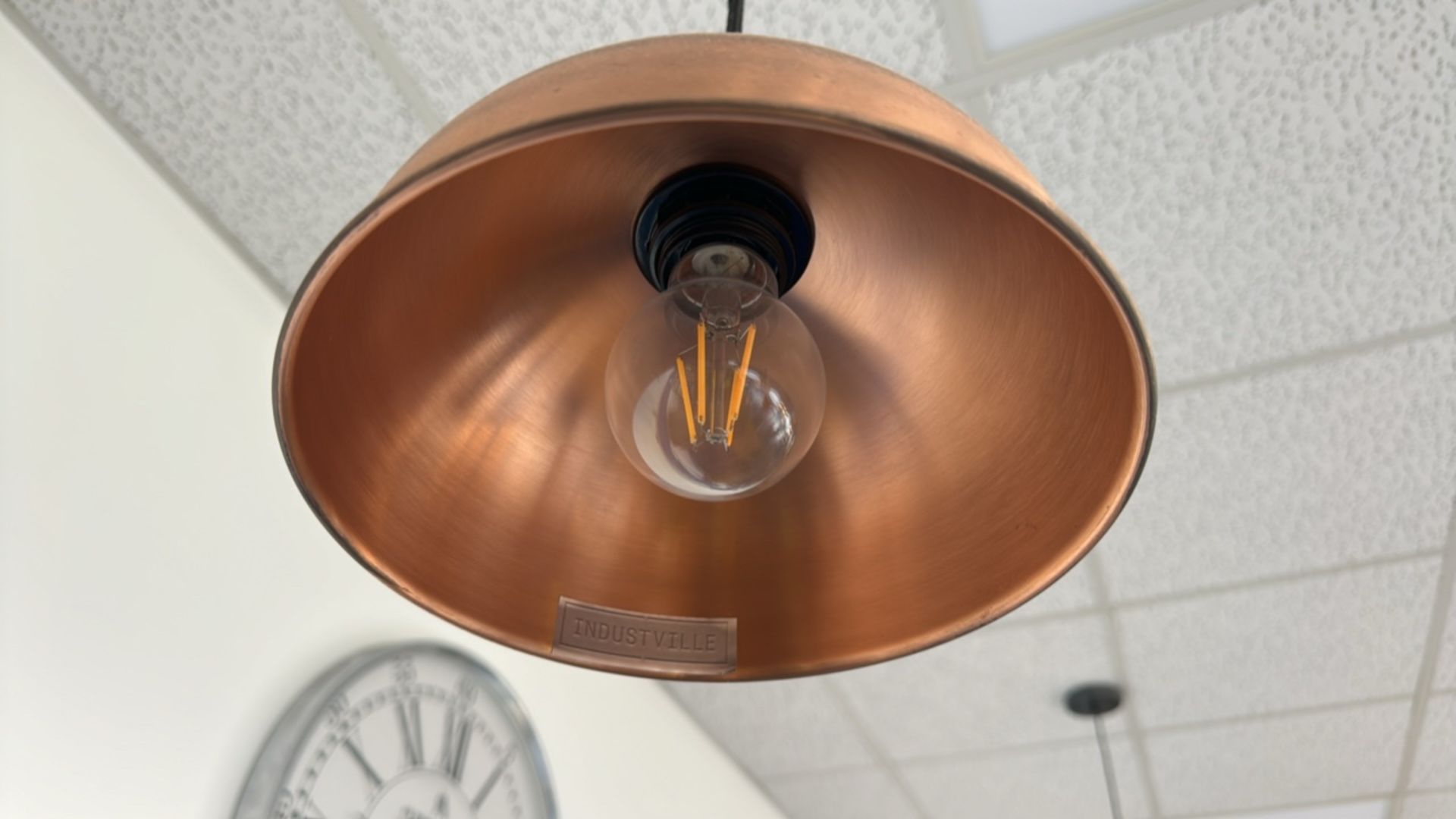 NO RESERVE - Copper Pendant Hanging Ceiling Lights x 6 - Image 3 of 4