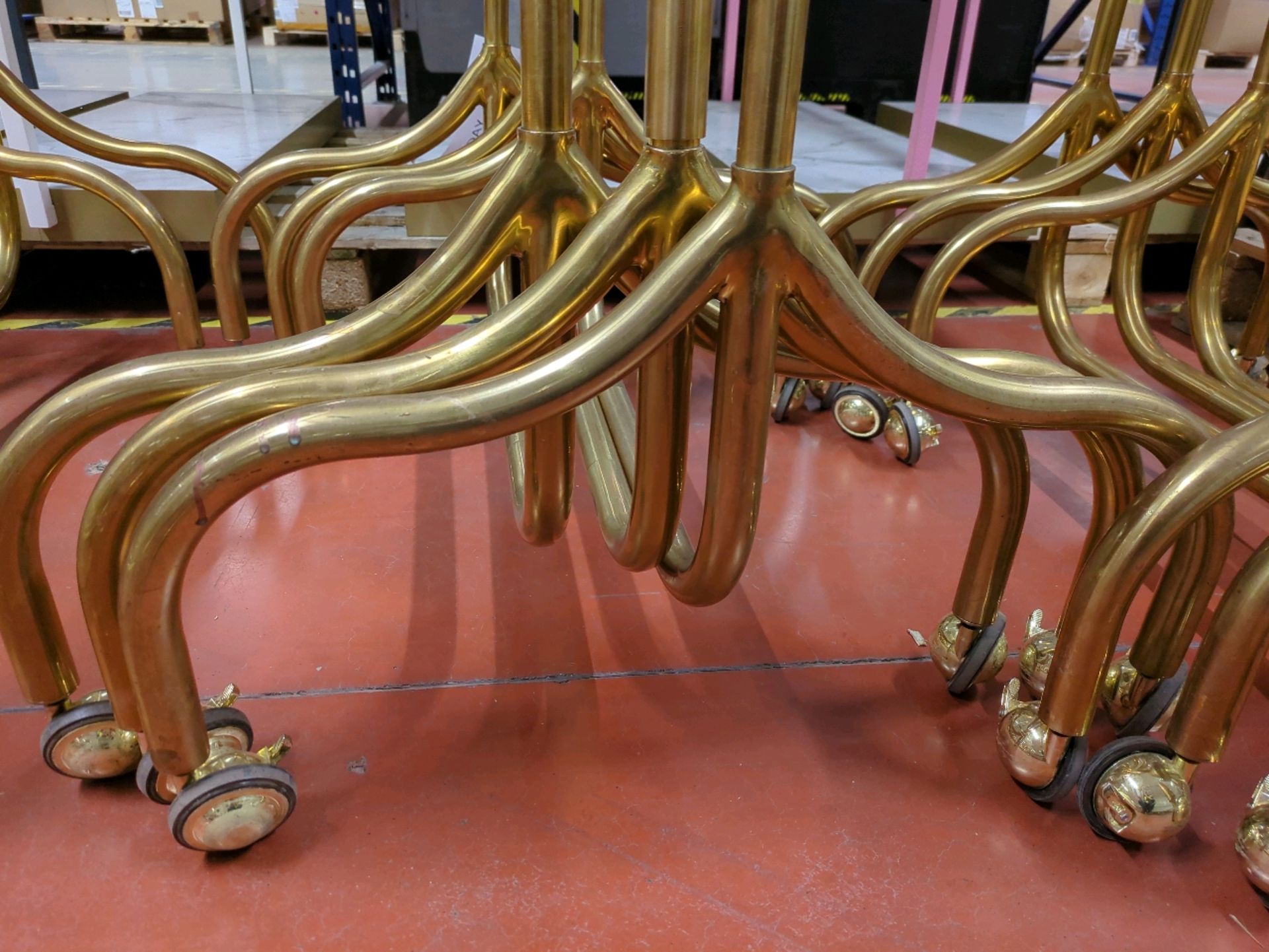3 x Various Sized Brass Effect Clothes Rails - Image 3 of 4