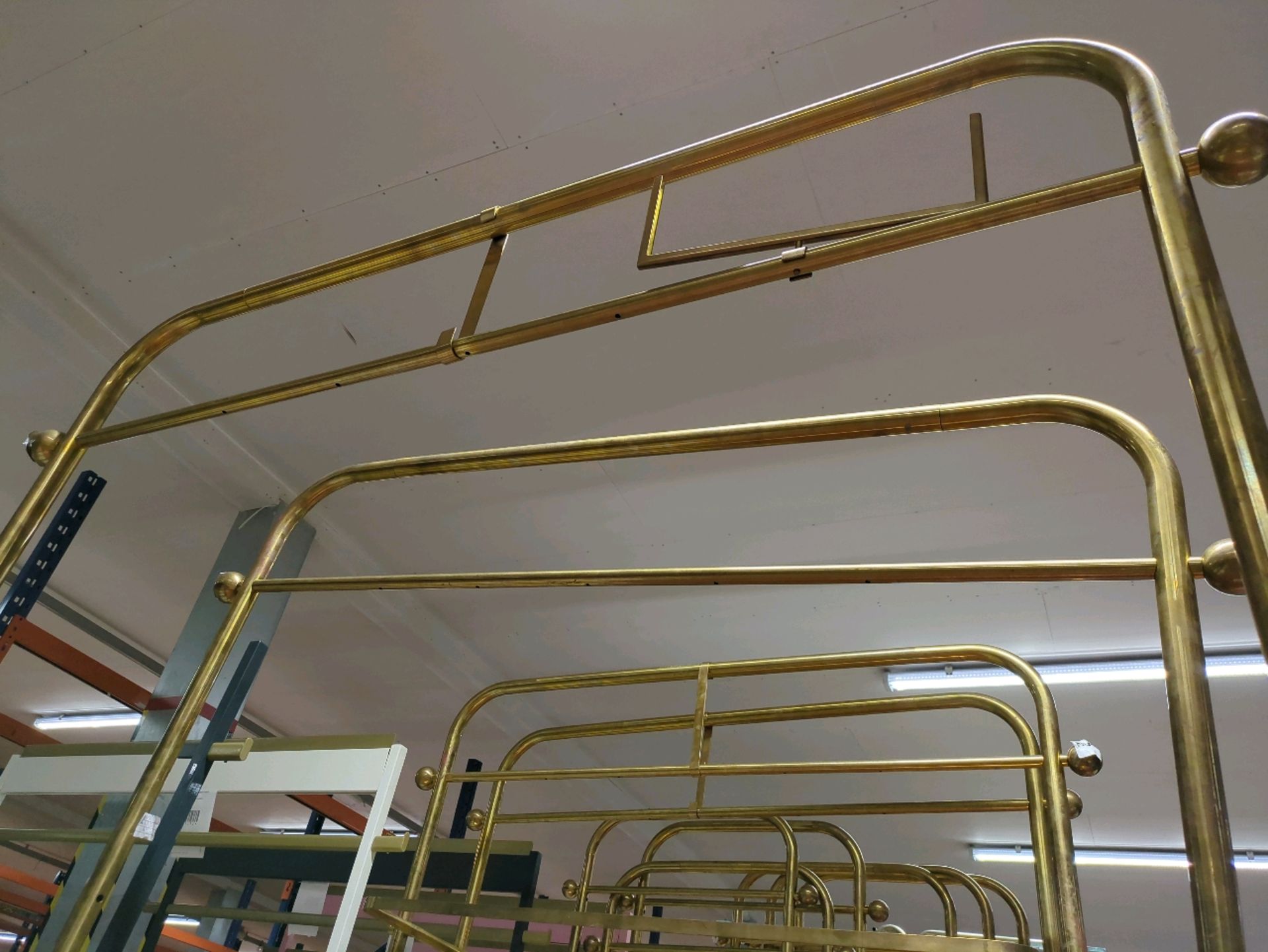 2 x Brass Effect Clothes Rails - Image 4 of 5