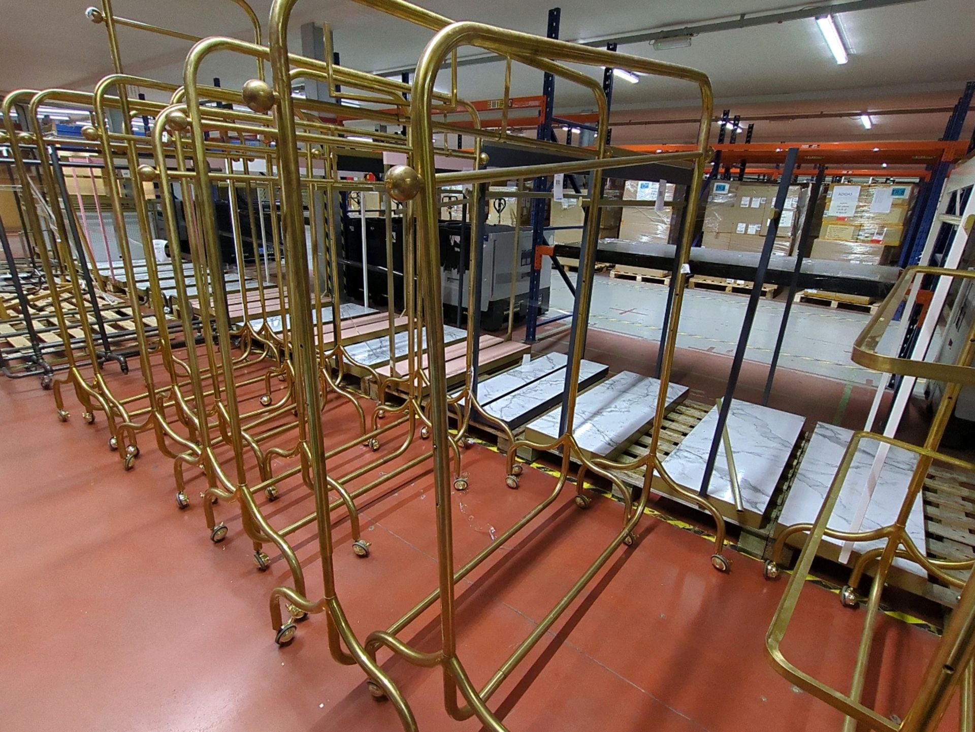 2 x Brass Effect Clothes Rails