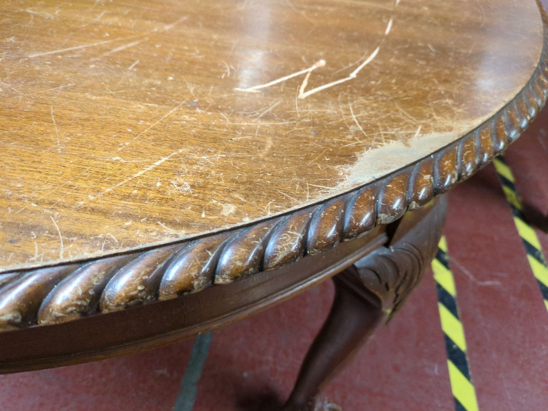 Large Oval Wooden Table - Image 3 of 8