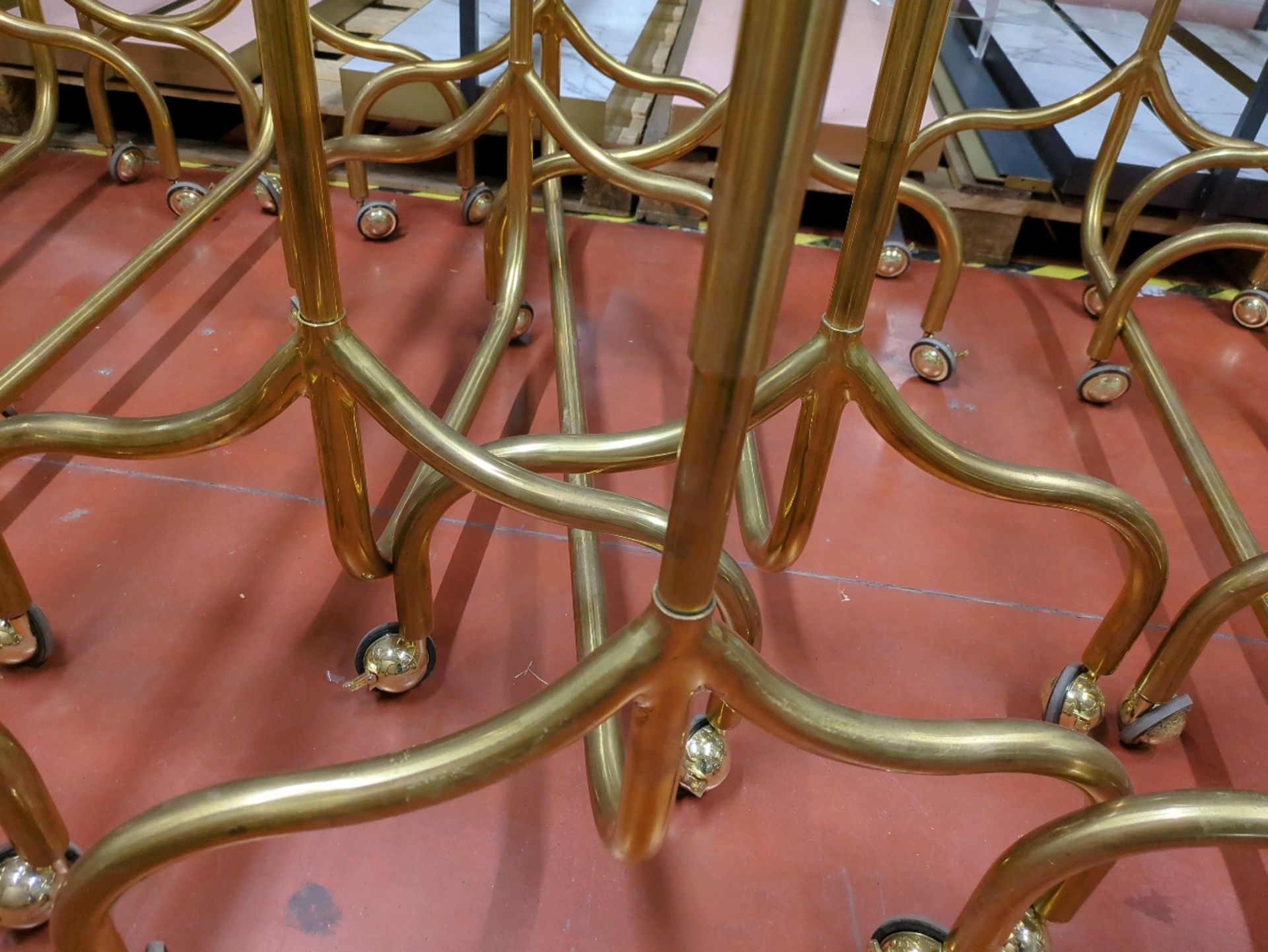 3 x Various Sized Brass Effect Clothes Rails - Image 5 of 5