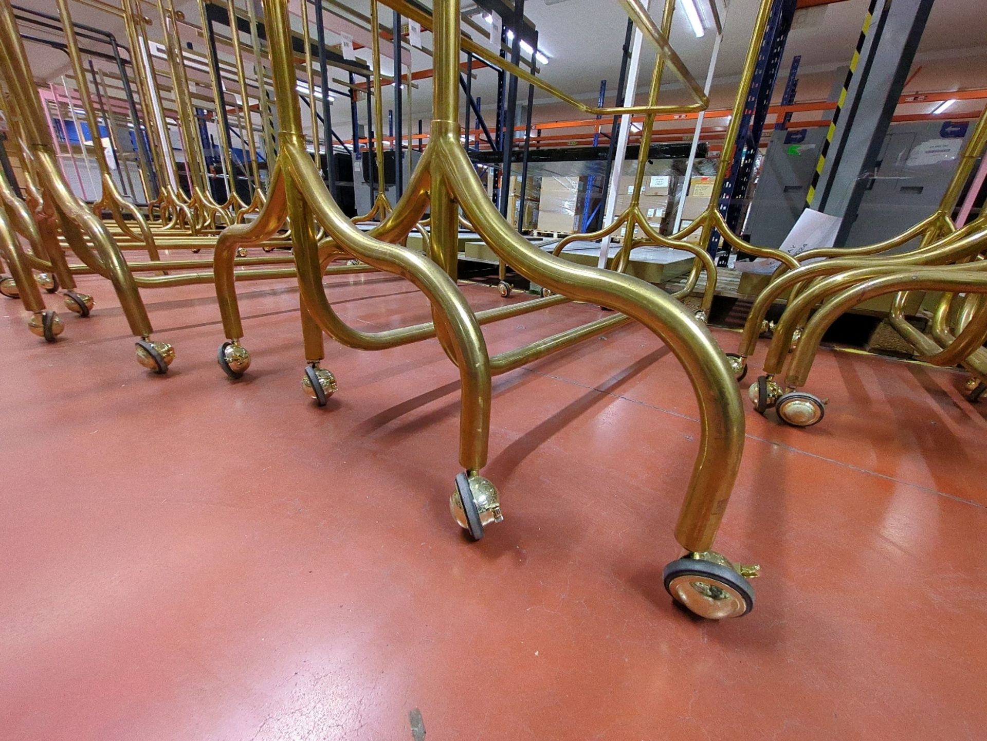 2 x Brass Effect Clothes Rails - Image 5 of 5