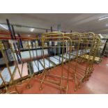 3 x Various Sized Brass Effect Clothes Rails