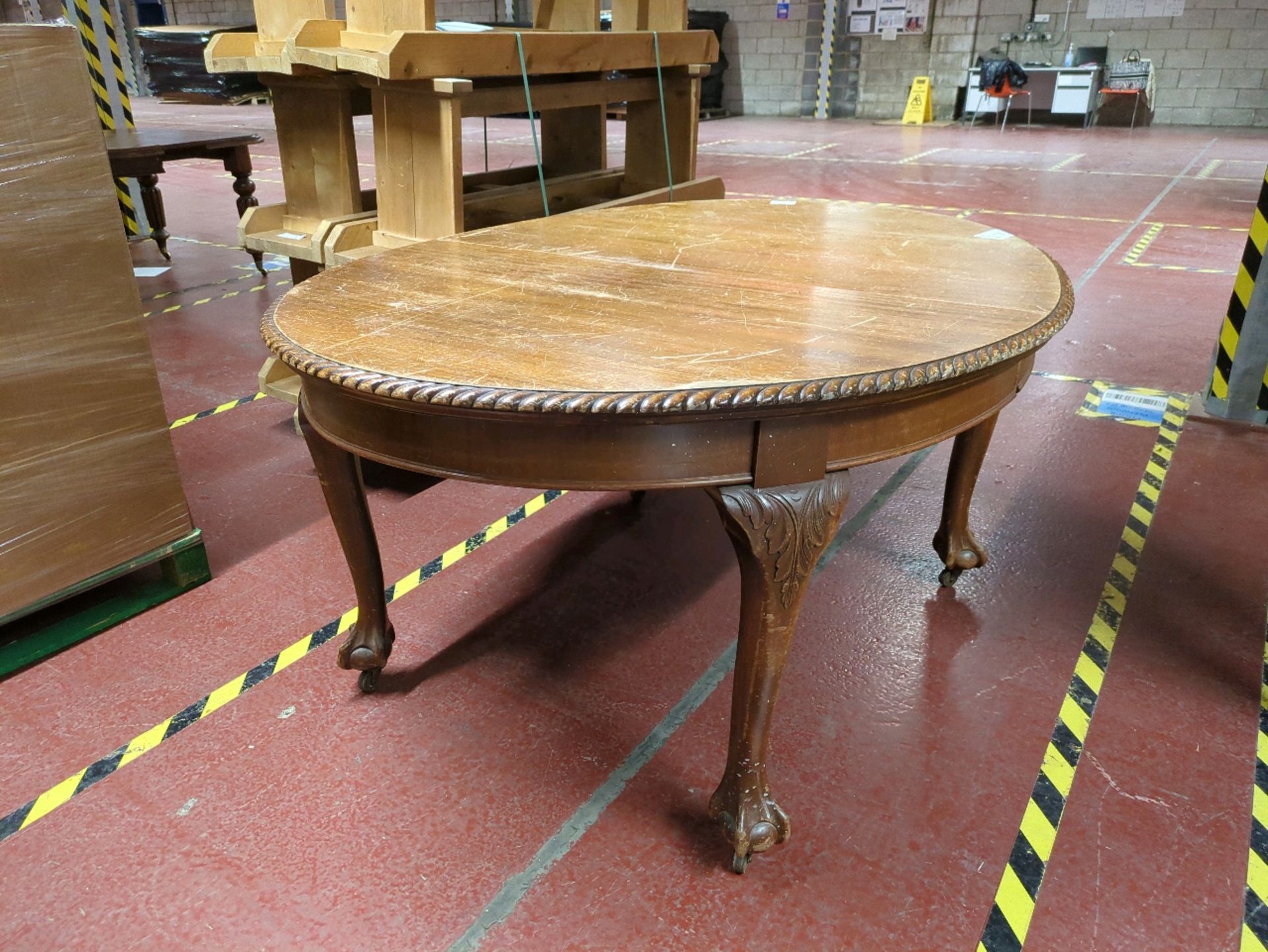 Large Oval Wooden Table - Image 2 of 8