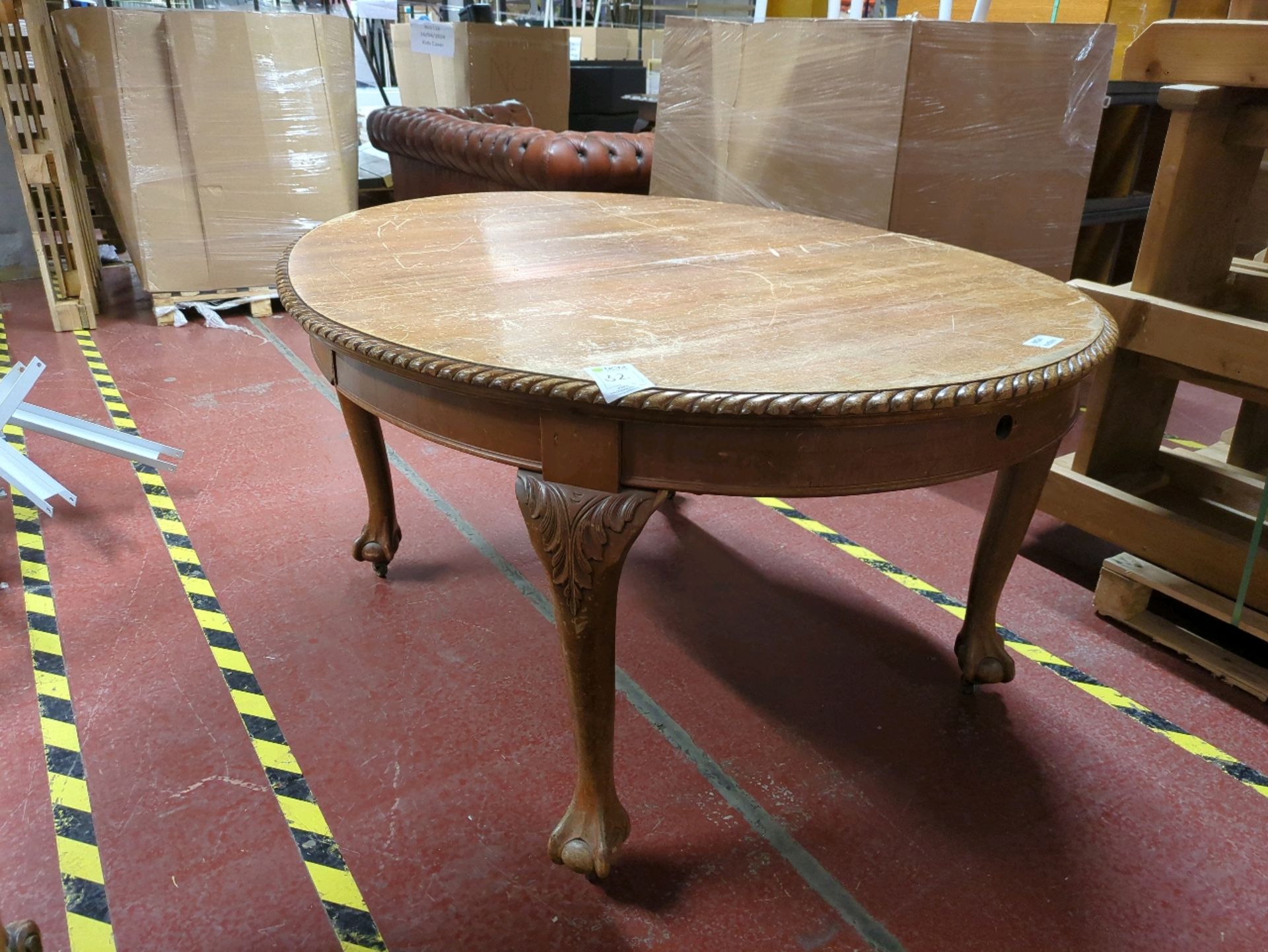 Large Oval Wooden Table