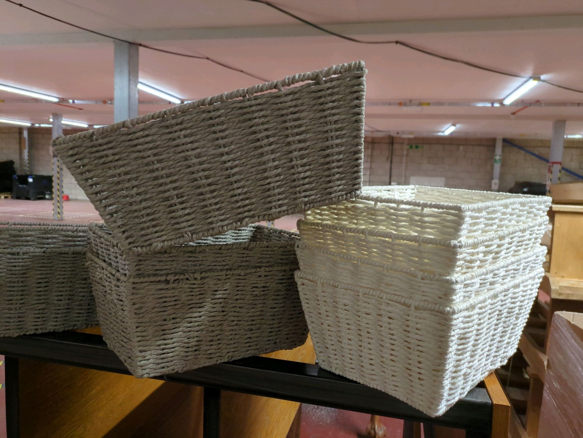 Small Wicker Storage Basket Trays - Image 2 of 4
