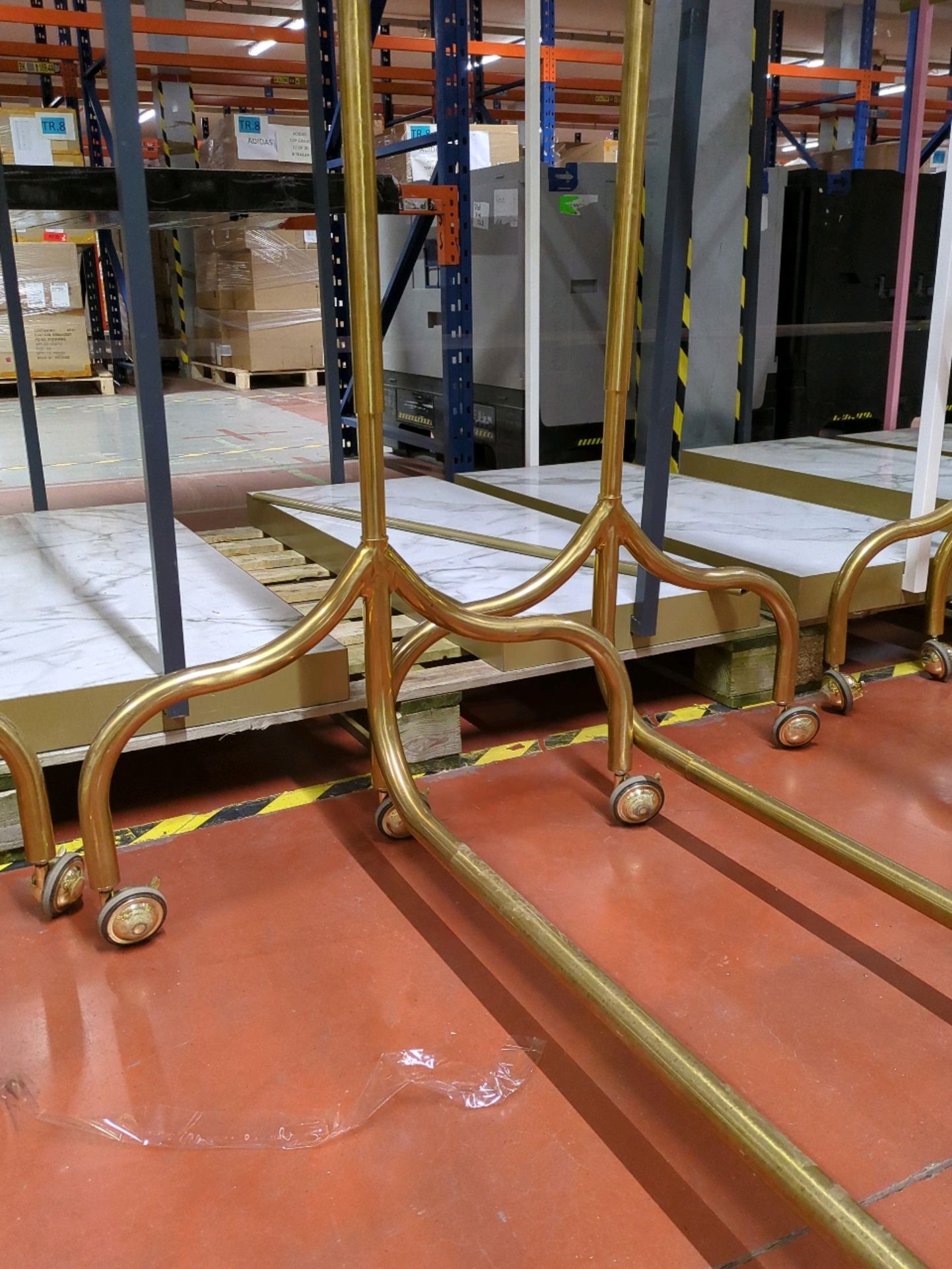 2 x Brass Effect Clothes Rails - Image 5 of 5