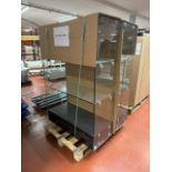 2 x Glass Display Shelving Units