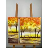 Artwork canvas paintings x 2