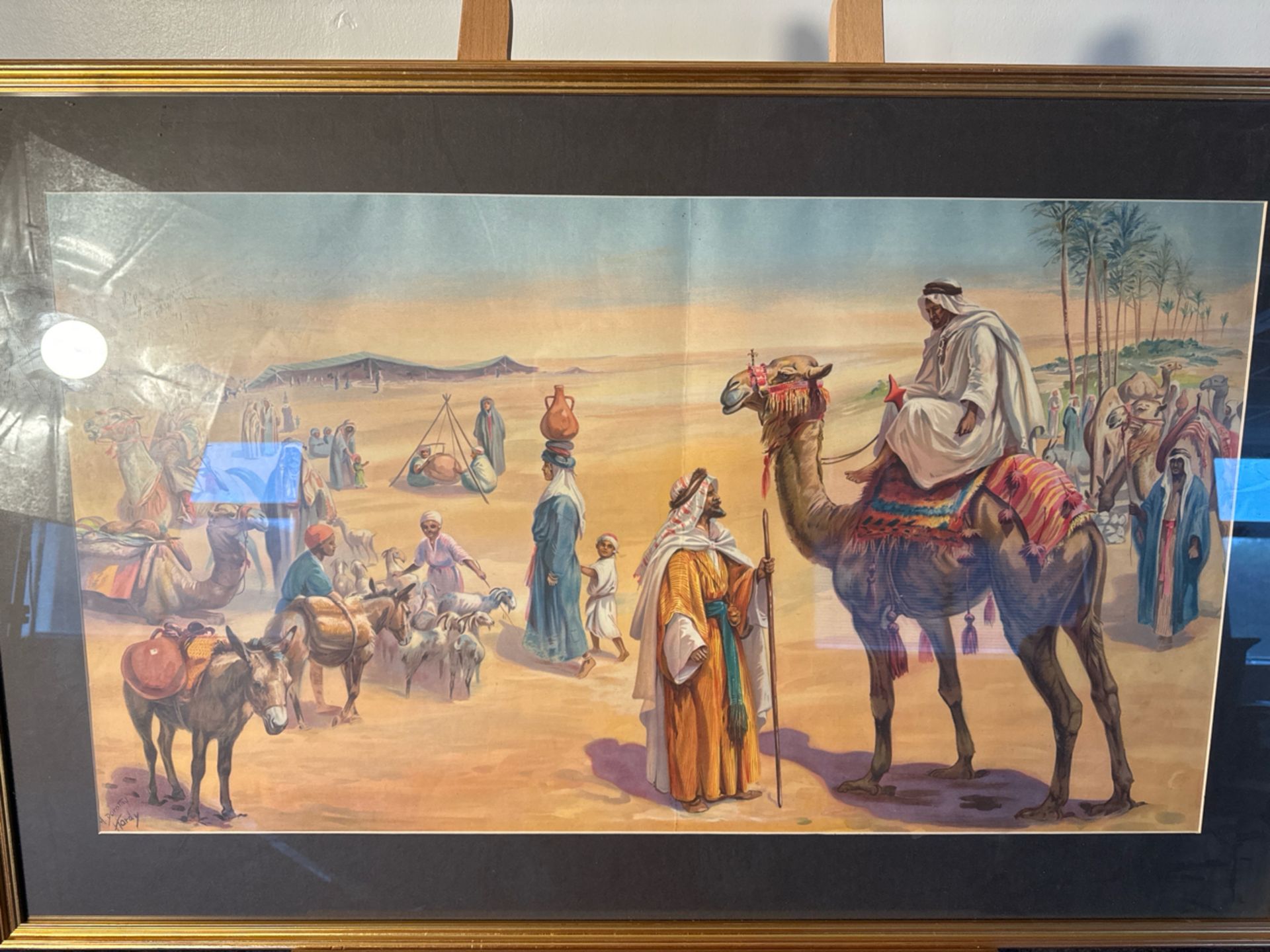 (ref 23) Camel and Desert Artwork Print - Image 2 of 4