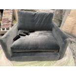 Izzy Loveseat In Mercury Cashmere Velvet