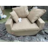 Long Island Armchair In Cashew Baylee Viscose Linen