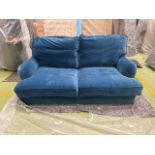 Bluebell 2 Seat Sofa In Cotton Matt Velvet