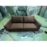 Jude 3 Seat Sofa In Chocolate Faux Leather