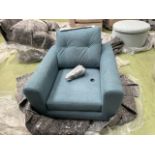 Jack Armchair In Blue Soft Textured