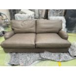 Bluebell Premium Comfort 3 Seat Sofabed In Pewter Grain Leather