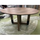 Memphis Dining Wooden Table With Metal Detail