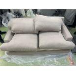 Isla 2 Seat Sofa Bed In Taupe Brushed Linen Cotton